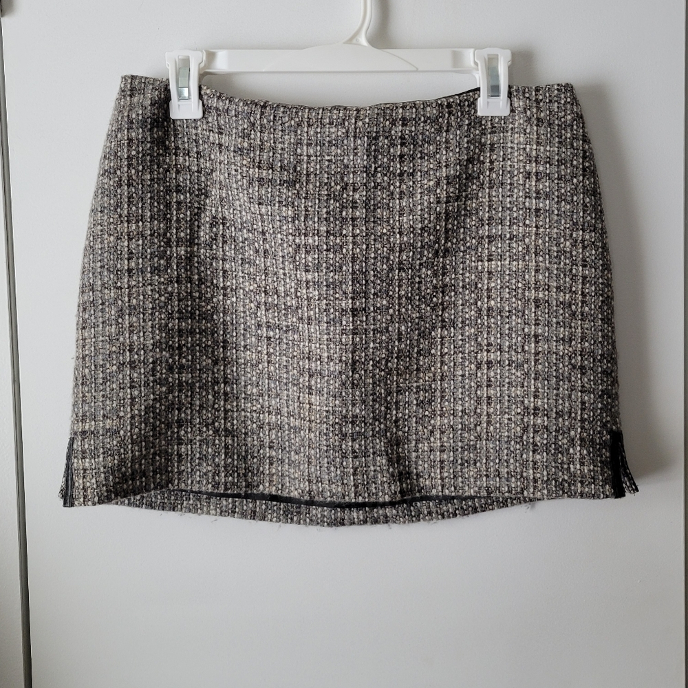 Vintage wool tweed mini skirt